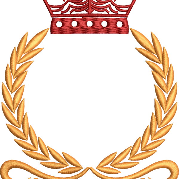 Taçlı başak nakış tasarımı