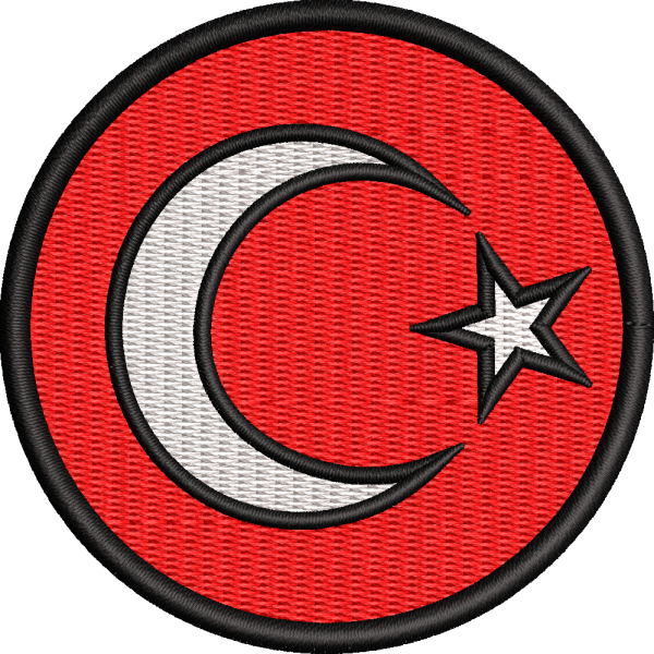 Bayrak 13f hilal yuvarlak türk bayrağı