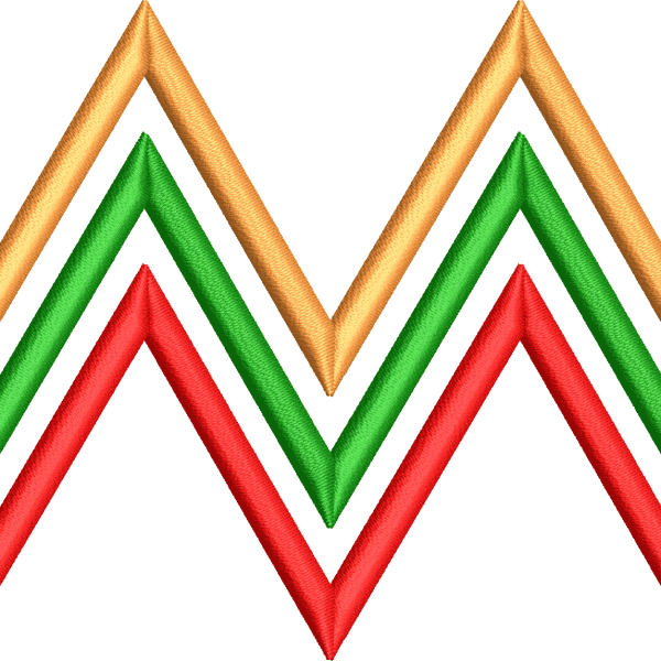 Zigzag bordür nakış tasarımı