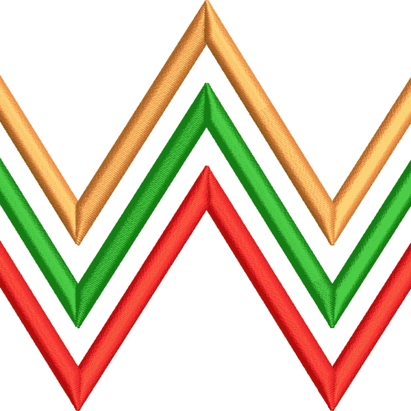 Zigzag bordür nakış tasarımı