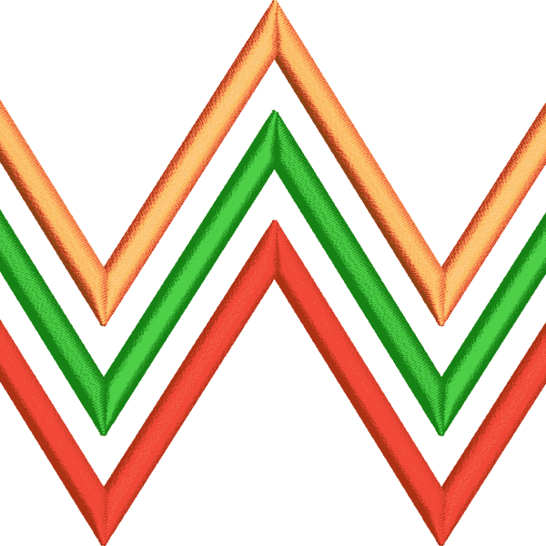 Zigzag bordür nakış tasarımı