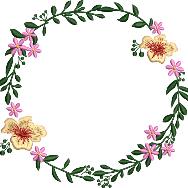 Garland 104f with flowers