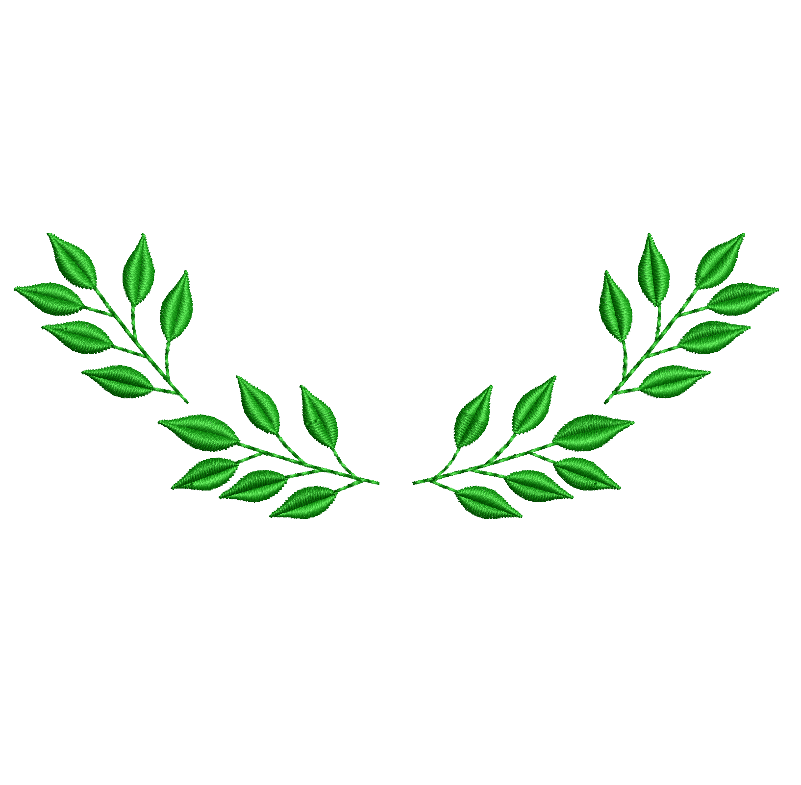 Yaprak dal çelenk nakış tasarımı