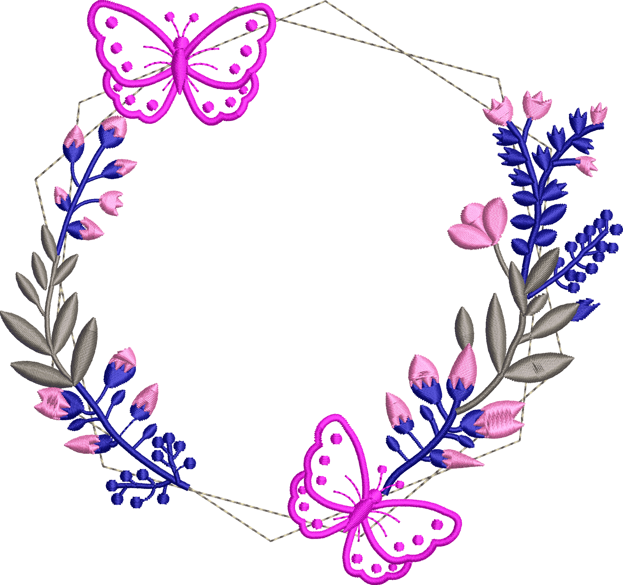 Wreath 39f butterfly spike flower