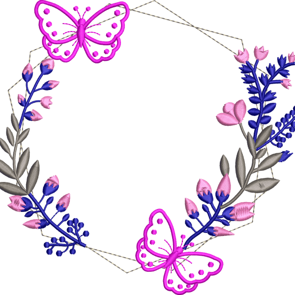 Wreath 39f butterfly spike flower