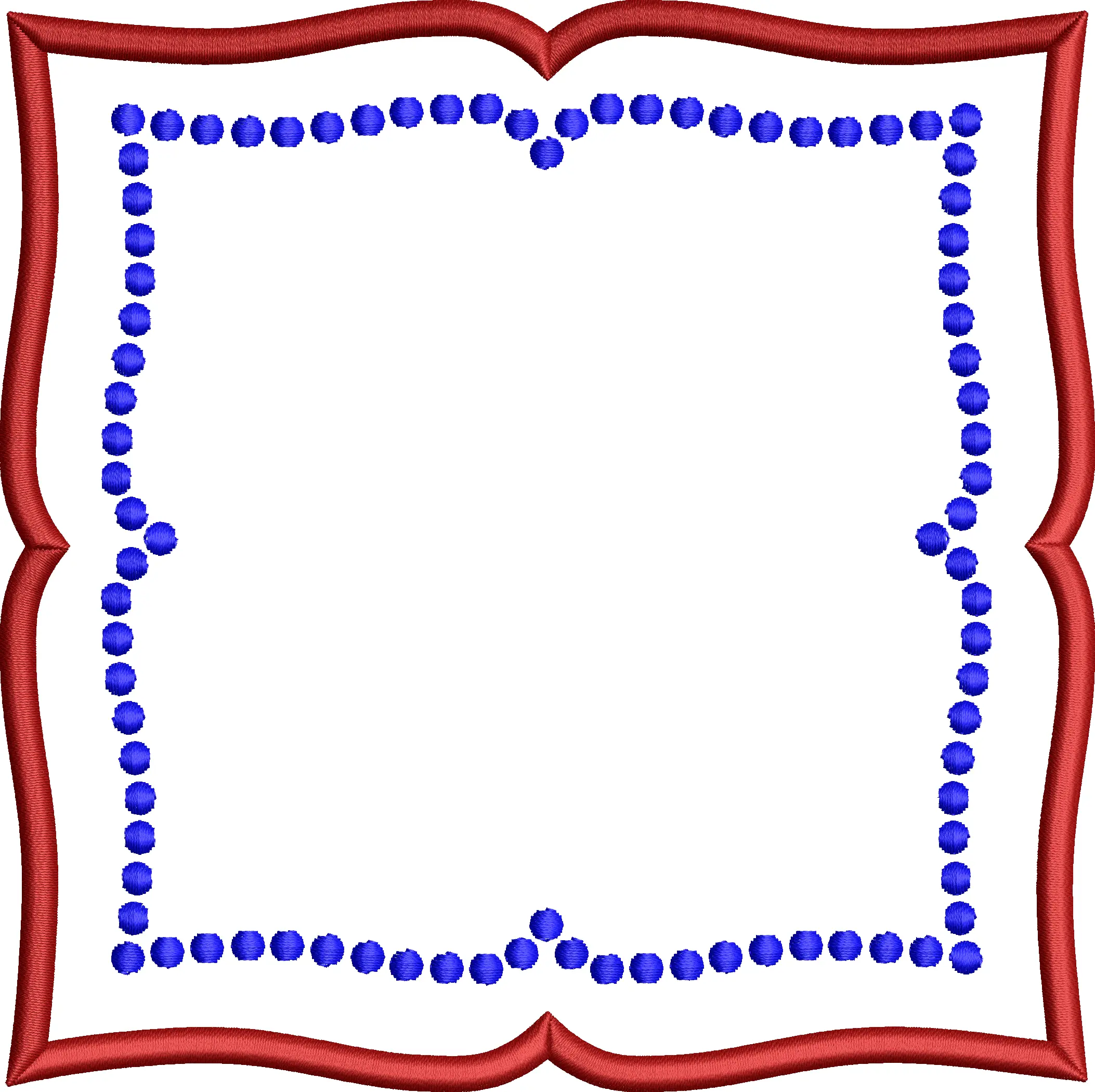 Frame napkin embroidery design 127f