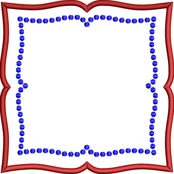 Frame napkin embroidery design 127f