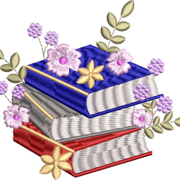 Çiçekli kitap nakış deseni 194f