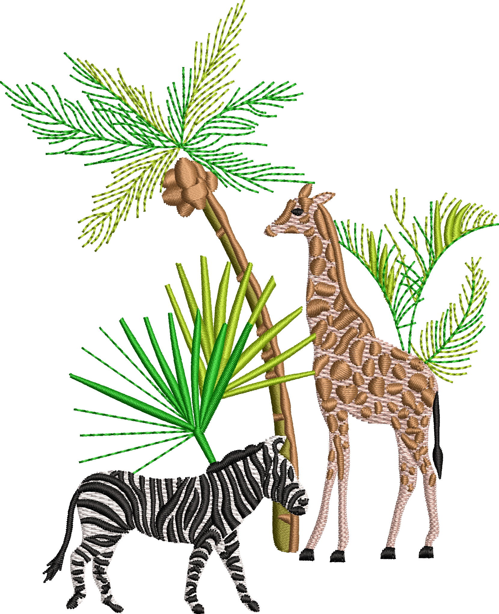 Hayvanlar 2f safari zebra zürafa palmiye
