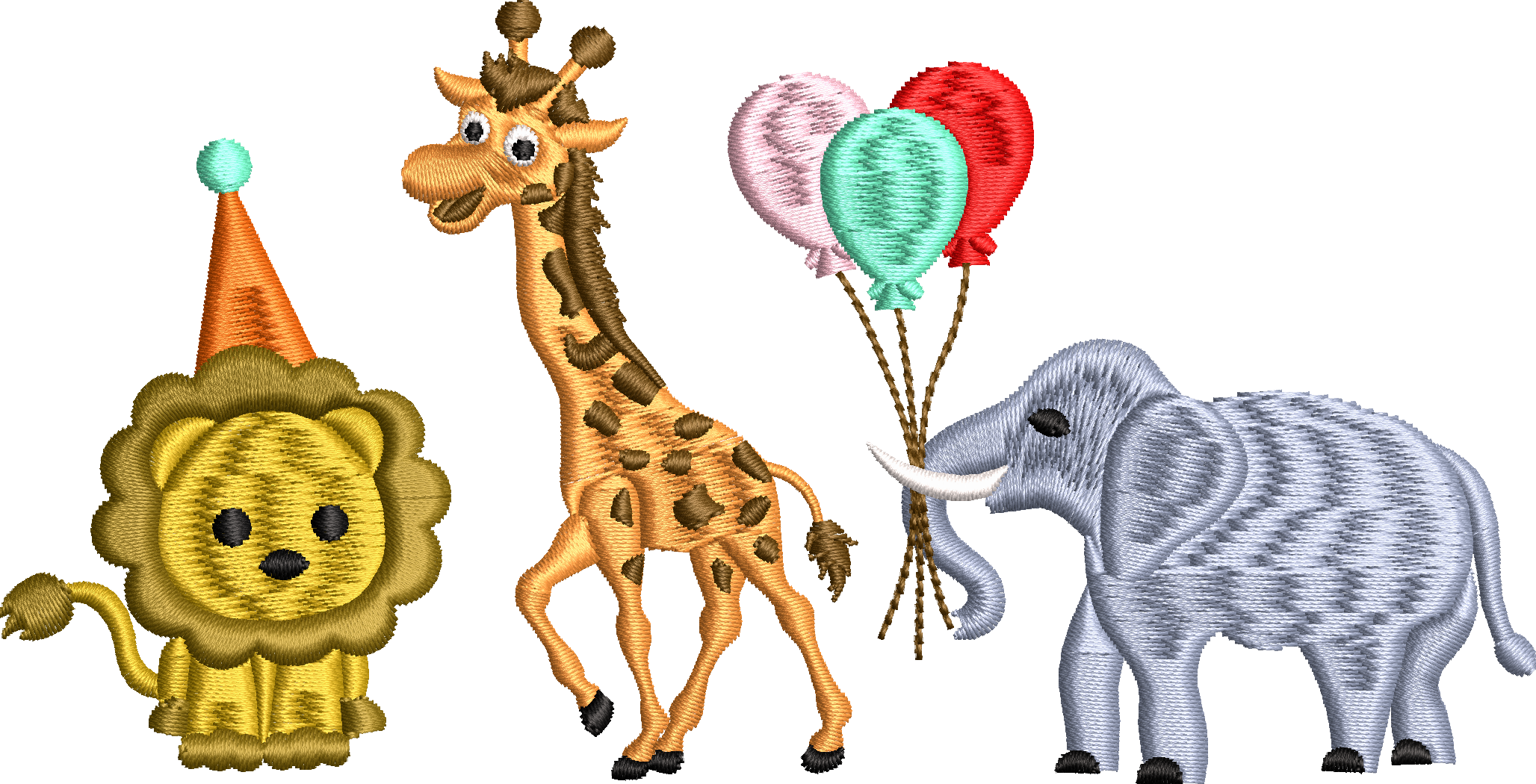 Hayvanlar 4f aslan fil zürafa balon