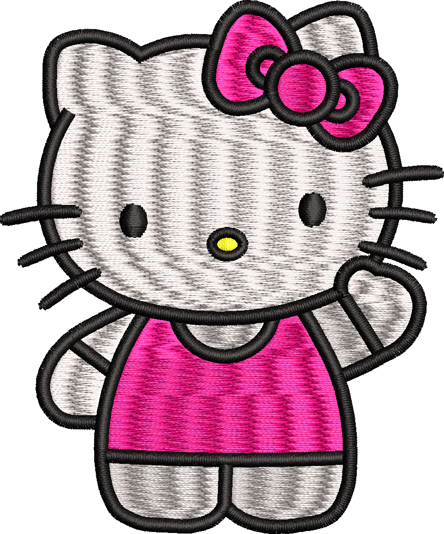 Sevimli Kedi Nakış Tasarımı Hello Kitty İlhamlı 80f