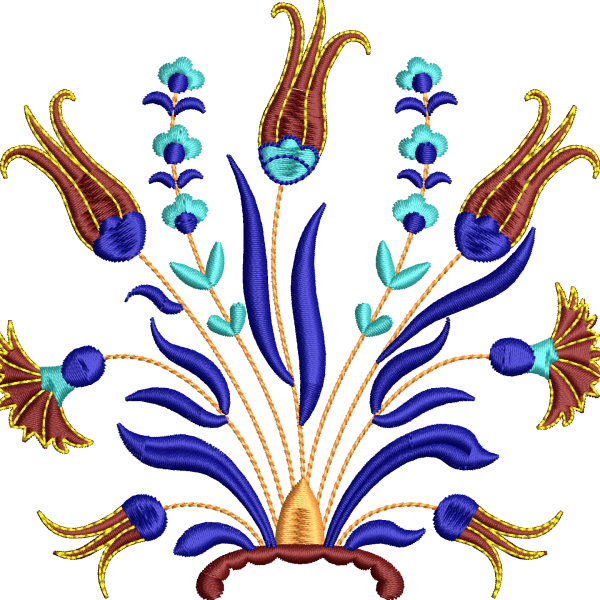 Çini lalesi nakış deseni