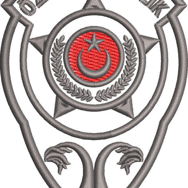 Özel güvenlik logo nakış tasarımı 18f