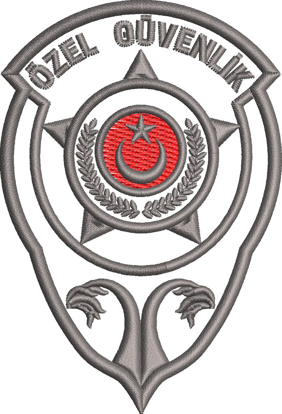 Özel güvenlik logo nakış tasarımı 18f
