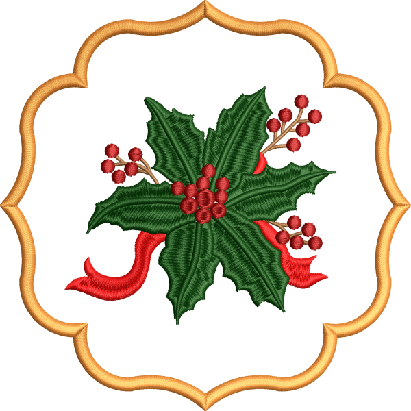 Yılbaşı çiçeği peçete nakış tasarımı
