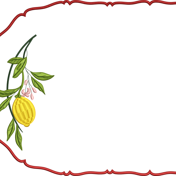 Limonlu peçete nakış tasarımı 192f