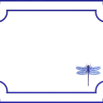 Napkin 57f with rectangular dragonfly