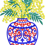 Vazo 28f sarı çiçek