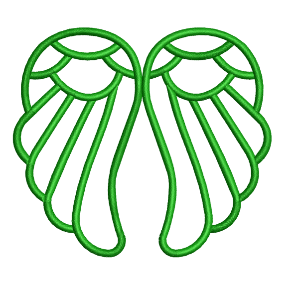 Diseño de bordado de tema de alas - KANAT15F