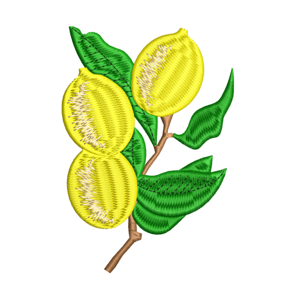 Diseño De Bordado Temático De Limón - LIMON3F