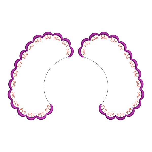 Collar embroidery design