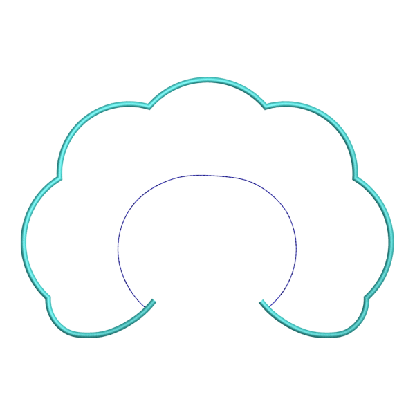 Cloud-shaped baby collar embroidery and simple garment edge design – YAKA7F